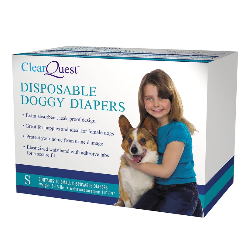 ClearQuest Disposable Doggy Diapers, Super Absorbent Leak-Proof Pet Diapers - Image 1